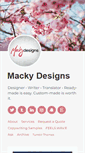 Mobile Screenshot of mackydesigns.com