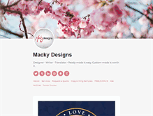 Tablet Screenshot of mackydesigns.com